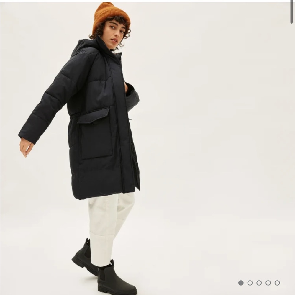Everlane Renew Long Puffer, Black, Size Small